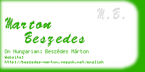 marton beszedes business card